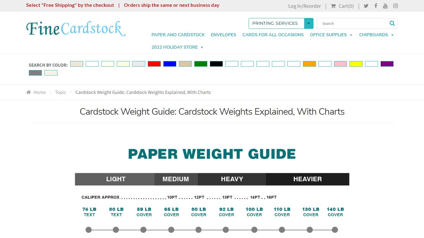 Cardstock Weight Guide: Cardstock Weights Explained, With Charts